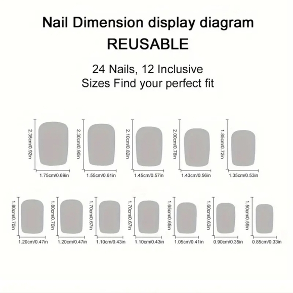 24 Pieces Fake Press On Nails - Picture 2 of 5